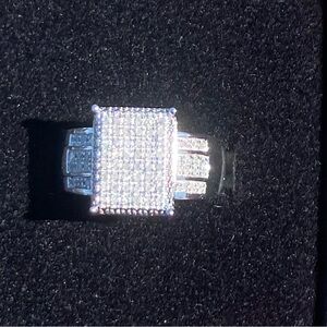 Gorgeous 3/4 Cttw Diamond White Gold over Sterling Silver Size 7 Ring